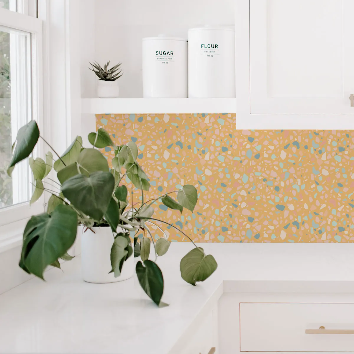 Pellicola Adesiva Colorful Terrazzo Giallo