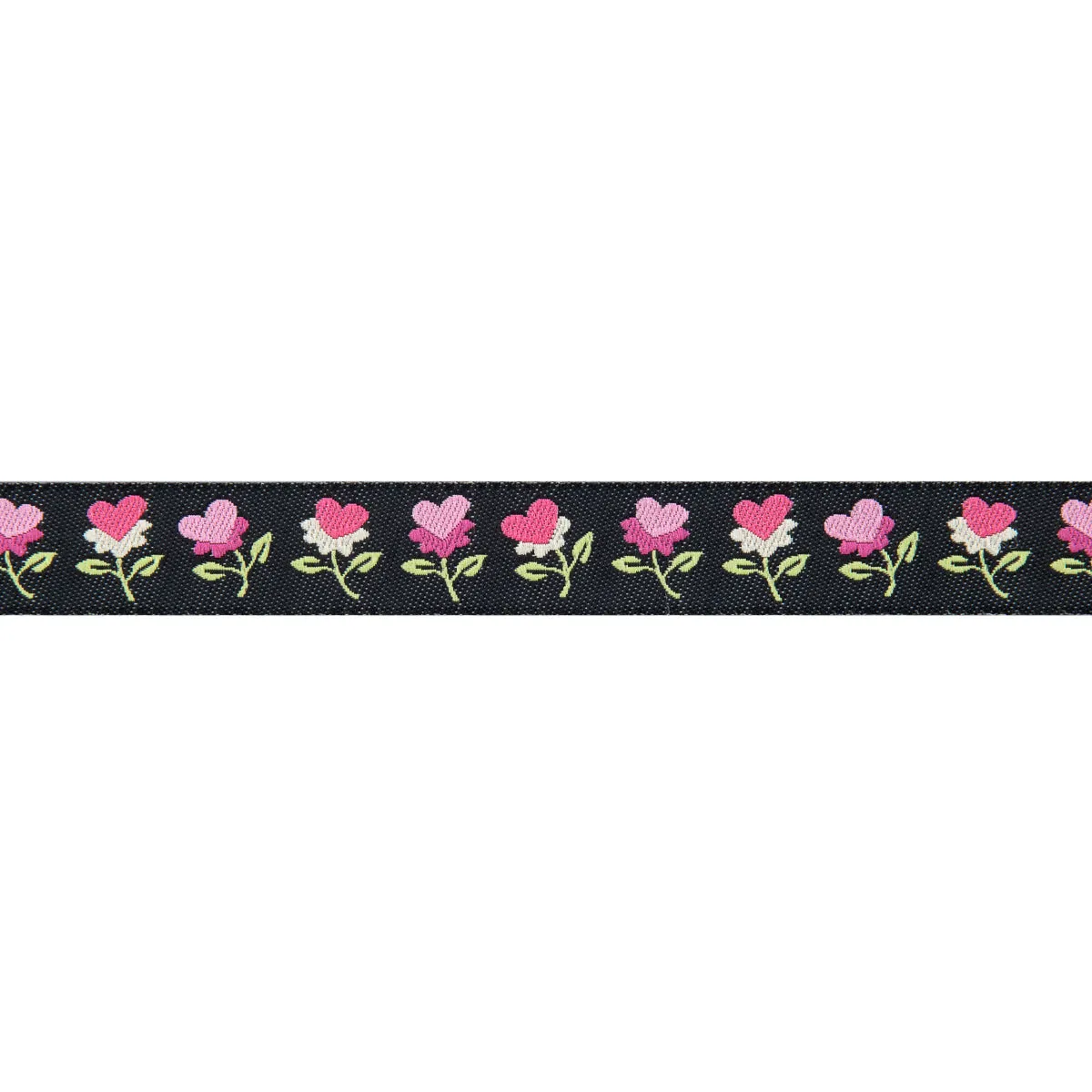 Pink Heart Flowers-Mary Engelbreit-5/8" by the yd