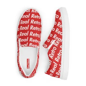 Real Retro Red Men’s slip-on canvas shoes