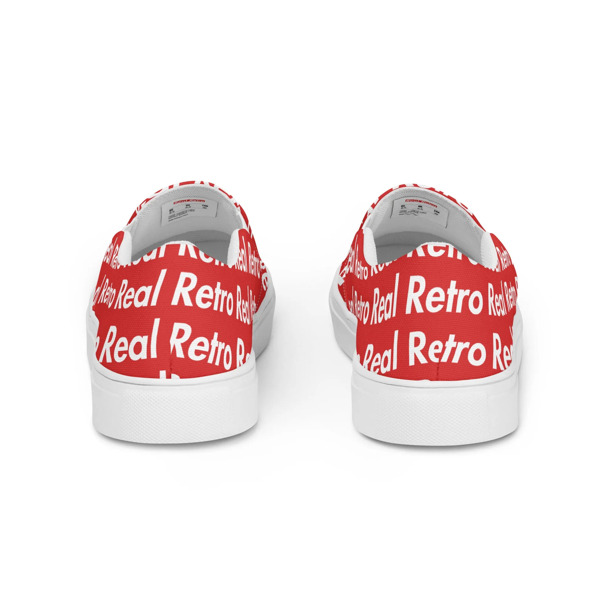 Real Retro Red Men’s slip-on canvas shoes