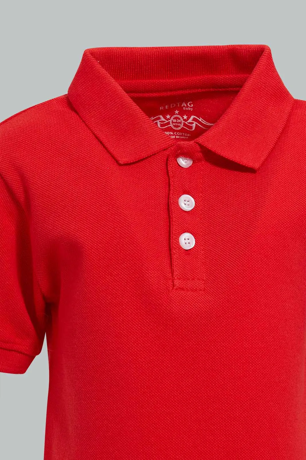 Red Polo Shirt For Baby Boys
