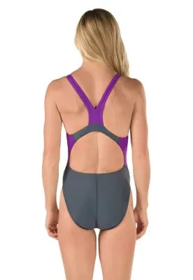 SPEEDO Solid Ribbed Quantum Splice One Piece