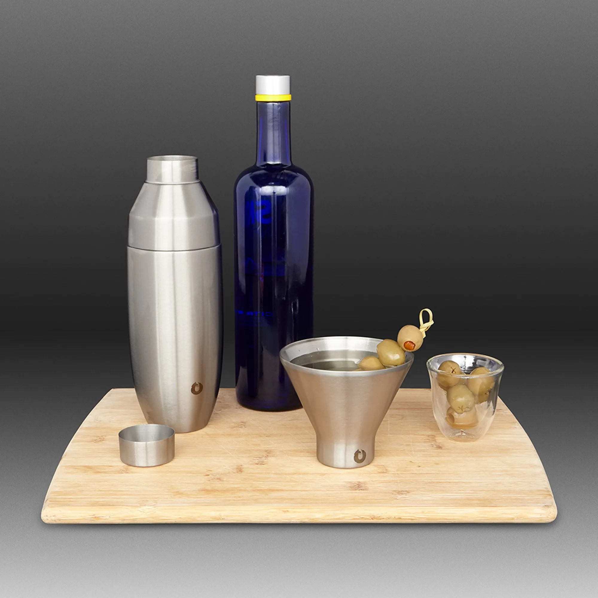Stainless Steel Martini Glass Set of 2
