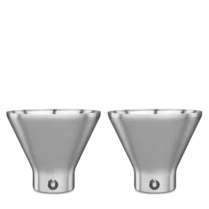 Stainless Steel Martini Glass Set of 2