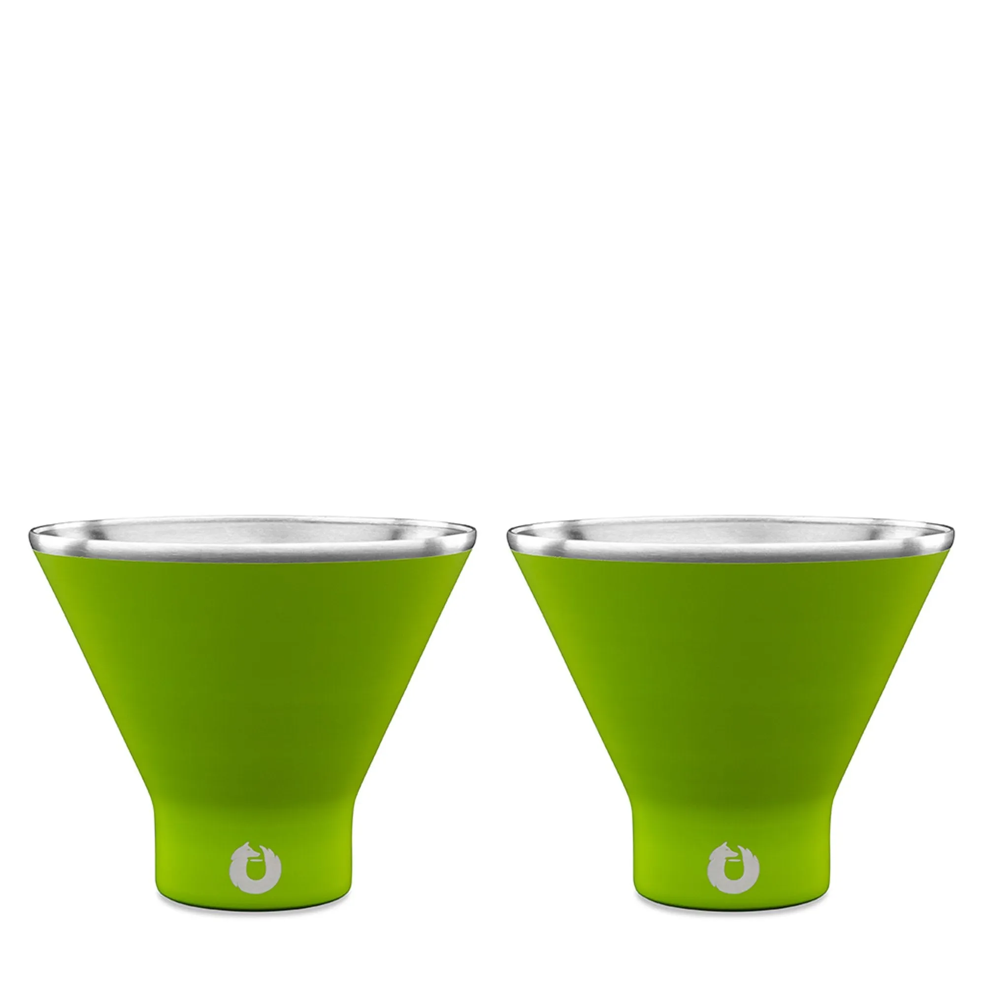 Stainless Steel Martini Glass Set of 2