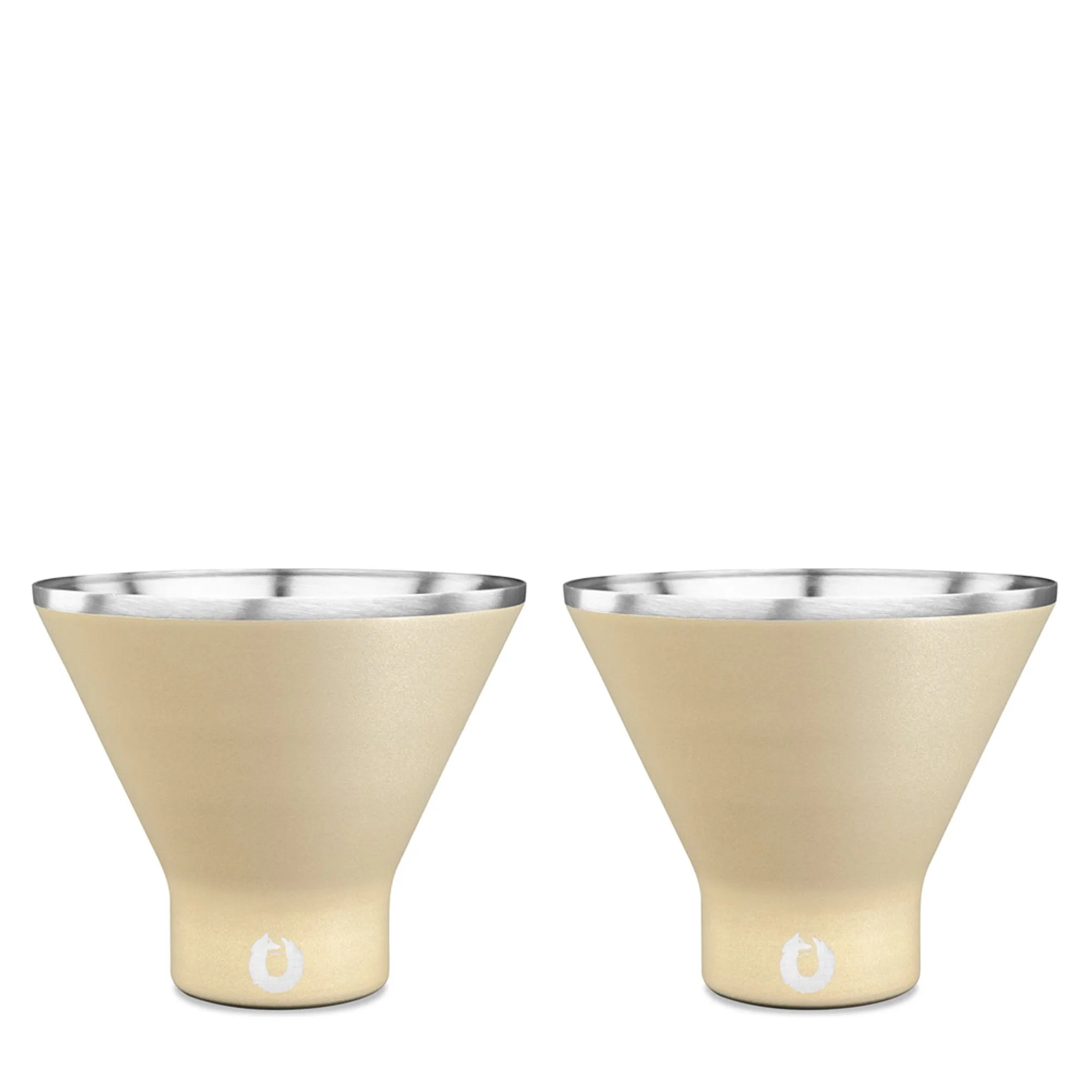 Stainless Steel Martini Glass Set of 2