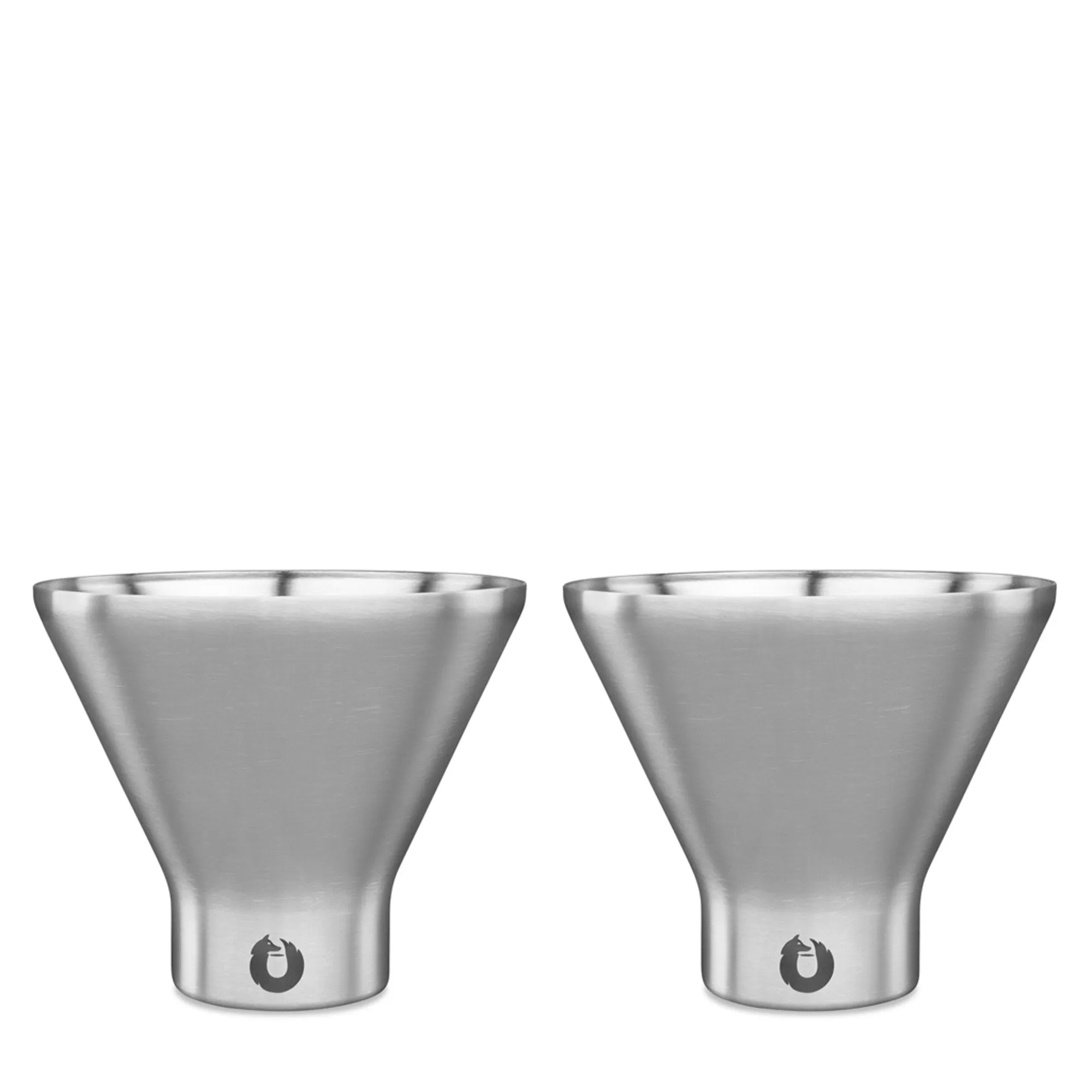 Stainless Steel Martini Glass Set of 2