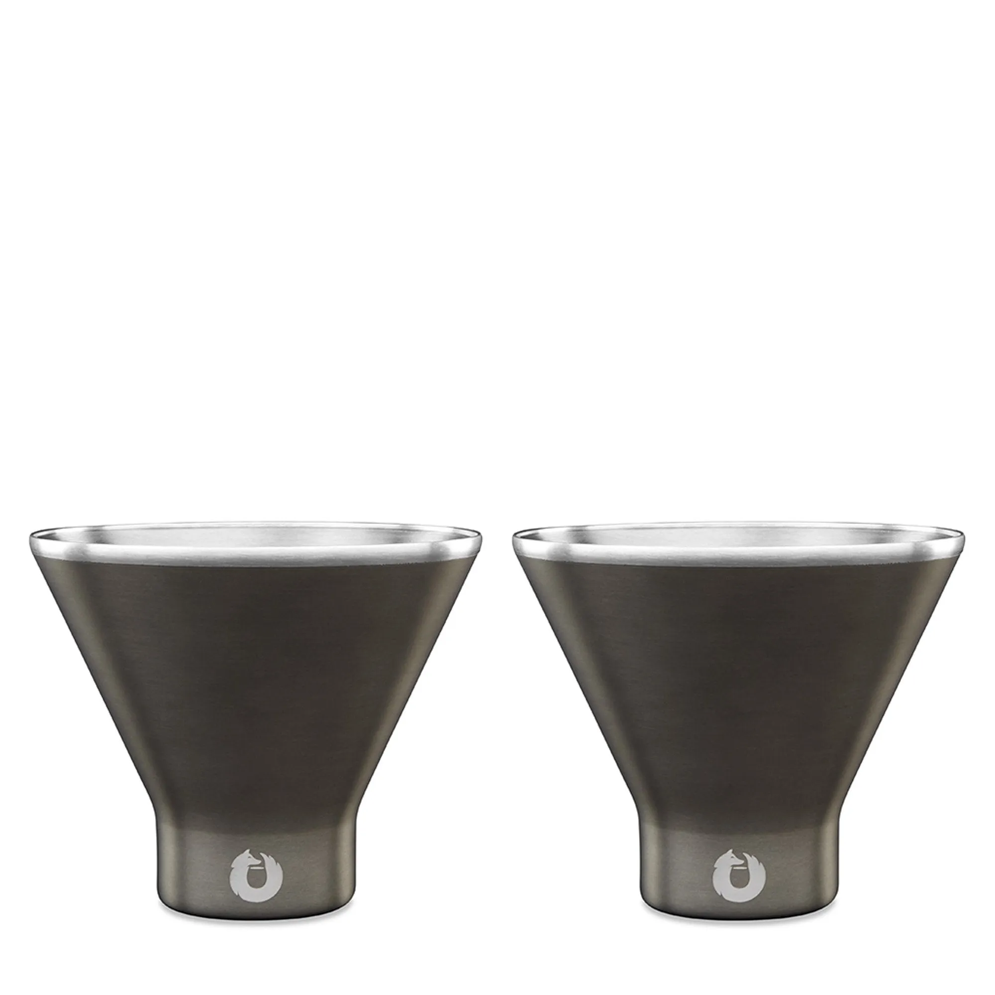 Stainless Steel Martini Glass Set of 2