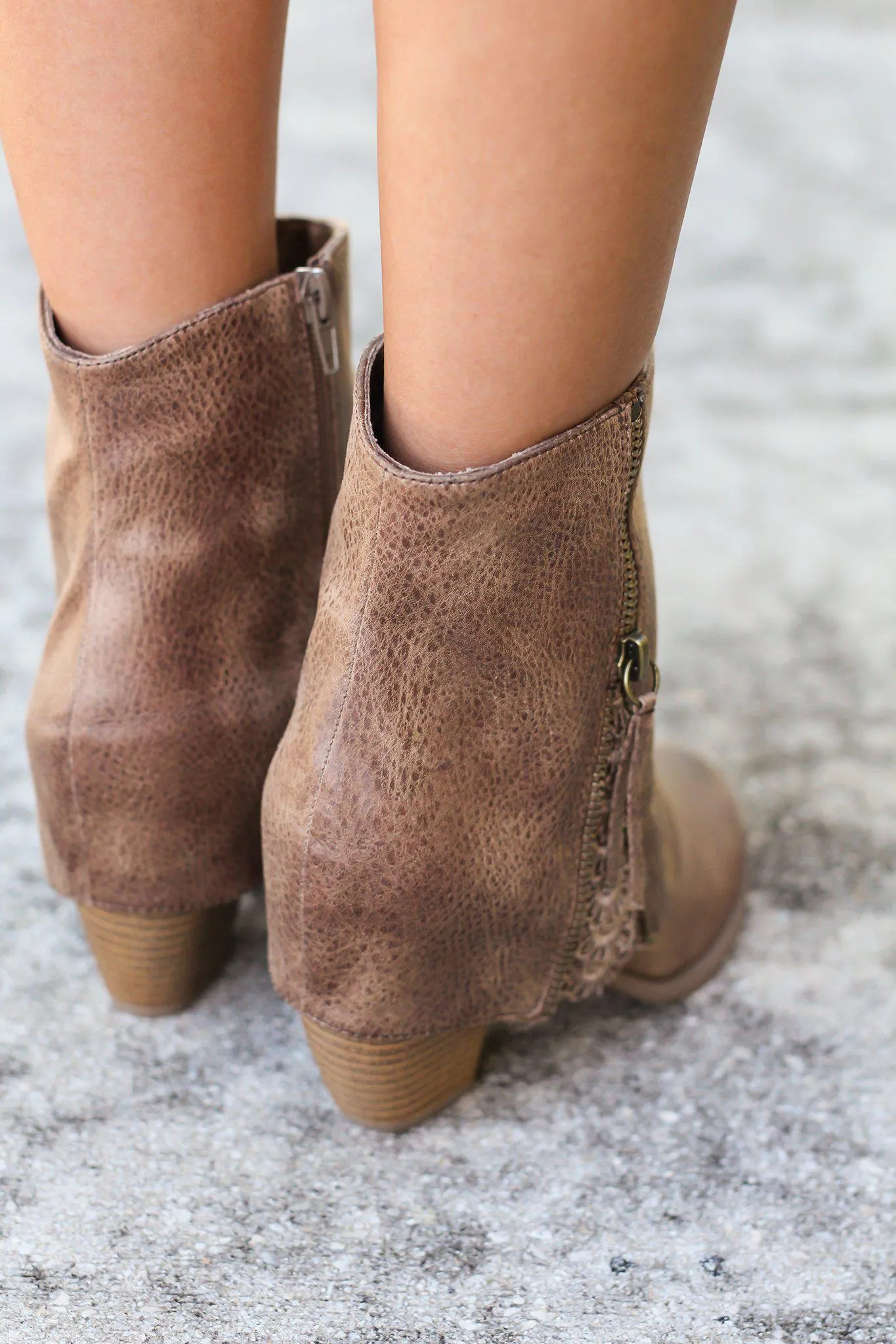 Summer Taupe Booties