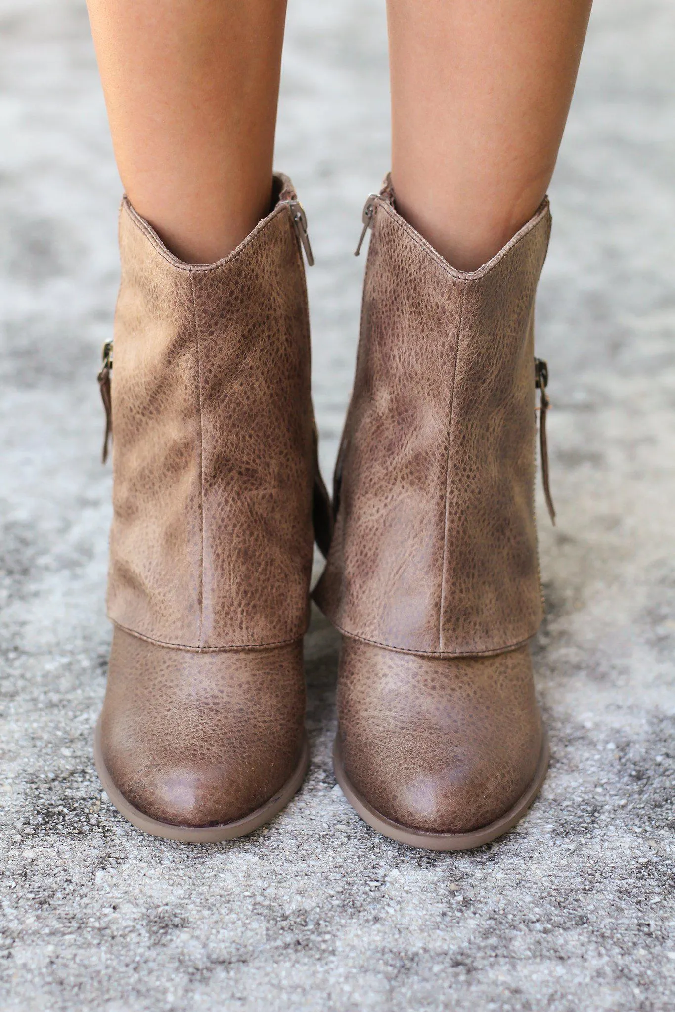 Summer Taupe Booties