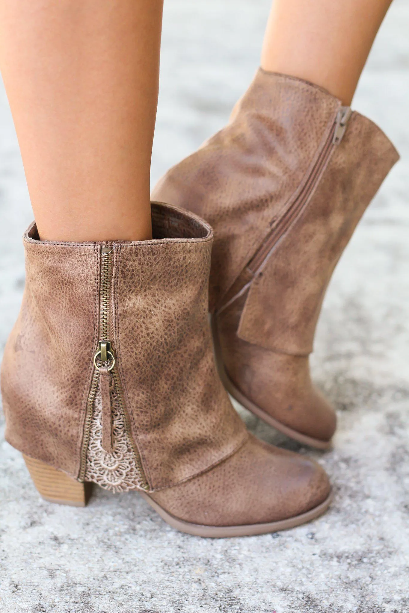 Summer Taupe Booties