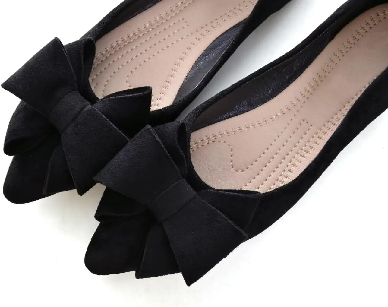 TN TANGNEST Women Fashion Bowknot Flats Comfort Pointed Toe Dress Shoes