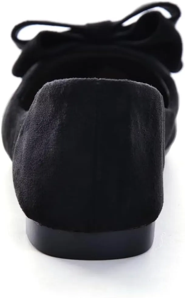 TN TANGNEST Women Fashion Bowknot Flats Comfort Pointed Toe Dress Shoes