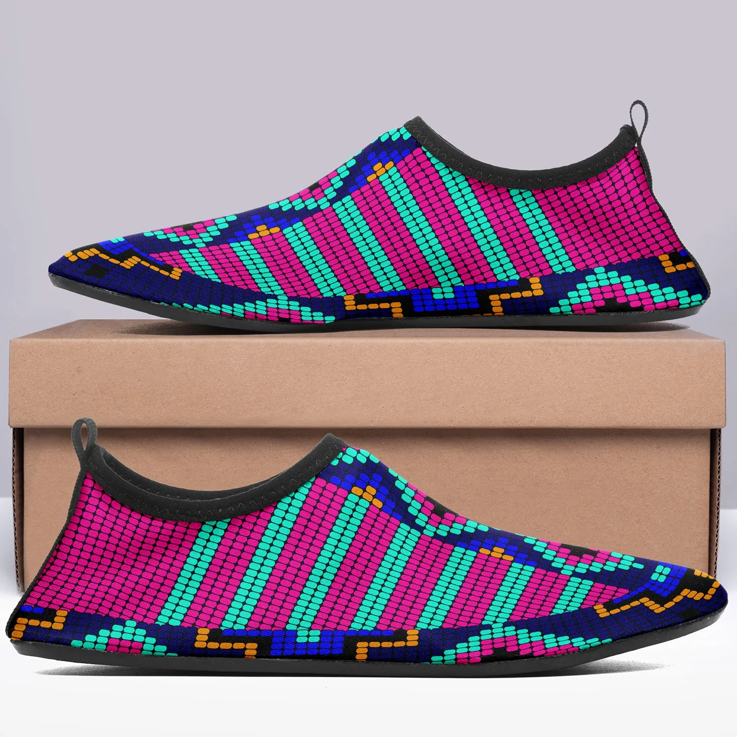 Traditional Powwow 06 Kid's Sockamoccs Slip On Shoes