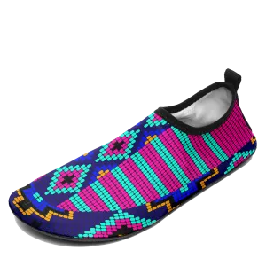 Traditional Powwow 06 Kid's Sockamoccs Slip On Shoes